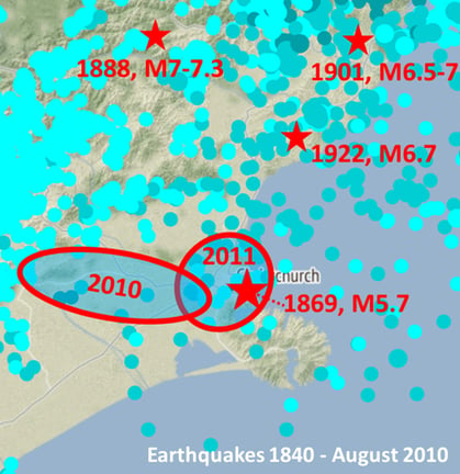 ChCh earthquakes 1840-2010