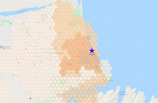 Sentinel Map - Christchurch Earthquake